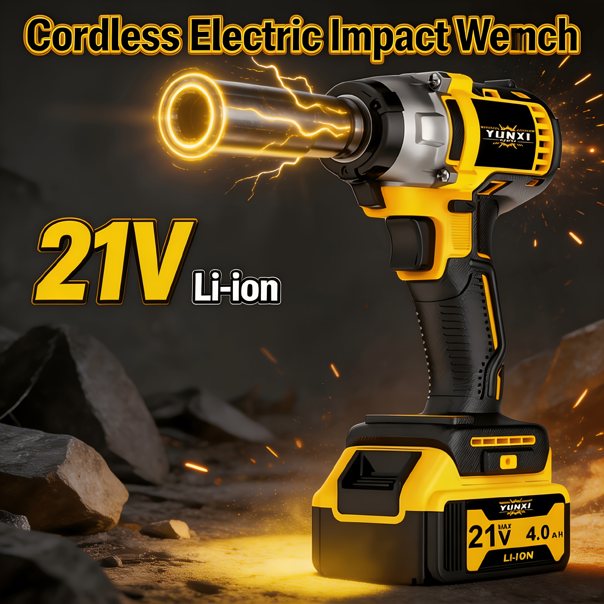 Heavy Equipment De - 21V Impact Wrench Set, Equipped with