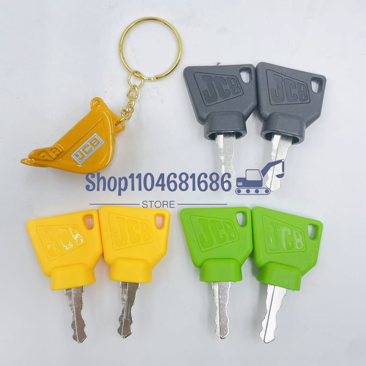 Heavy Equipment Keys Master Set - 2Pcs Black JCB 3CX Parts Digger