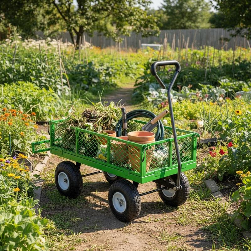 Steel Garden Cart 680 Lbs For  - Heavy Equipment Tires のレビューと価格