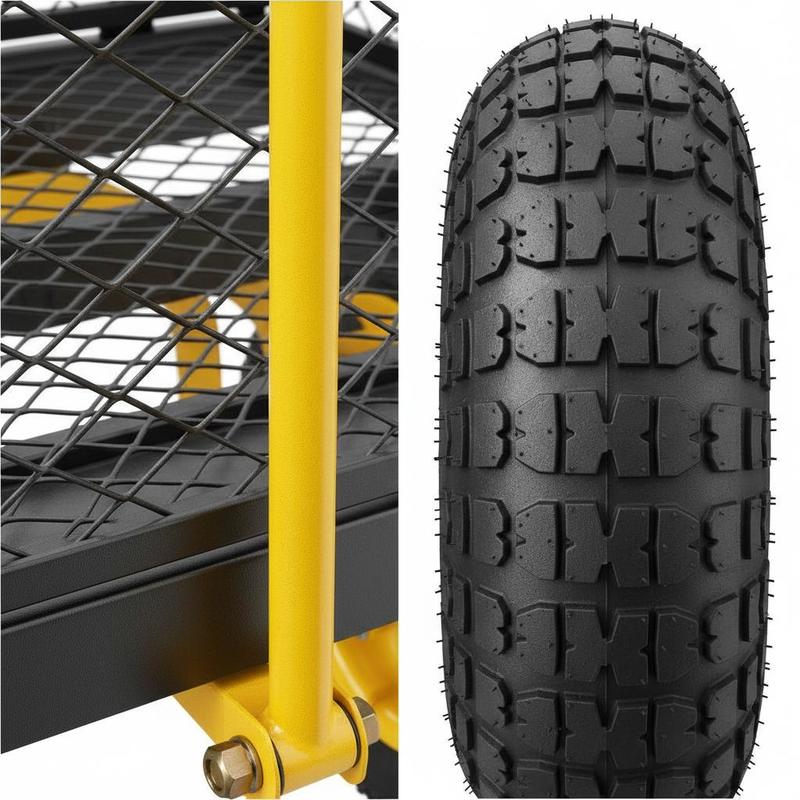 Steel Garden Cart 900 Lbs For  - Heavy Equipment Tires のレビューと価格