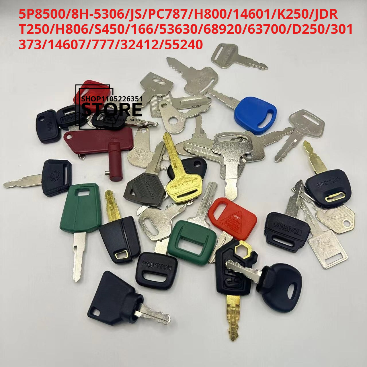 50/35/25pc Excavator Keys for  - Heavy Equipment Keys Master Set のレビューと価格