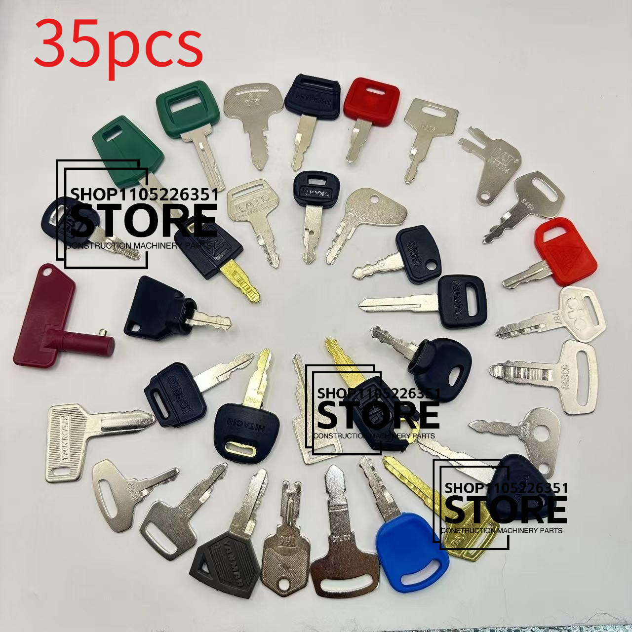 50/35/25pc Excavator Keys for  - Heavy Equipment Keys Master Set のレビューと価格