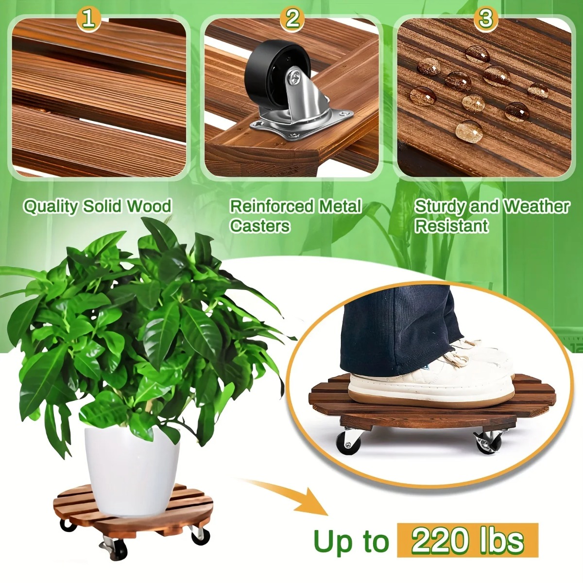 Heavy Duty Plant Caddy with Wh - Heavy Equipment Tires のレビューと価格